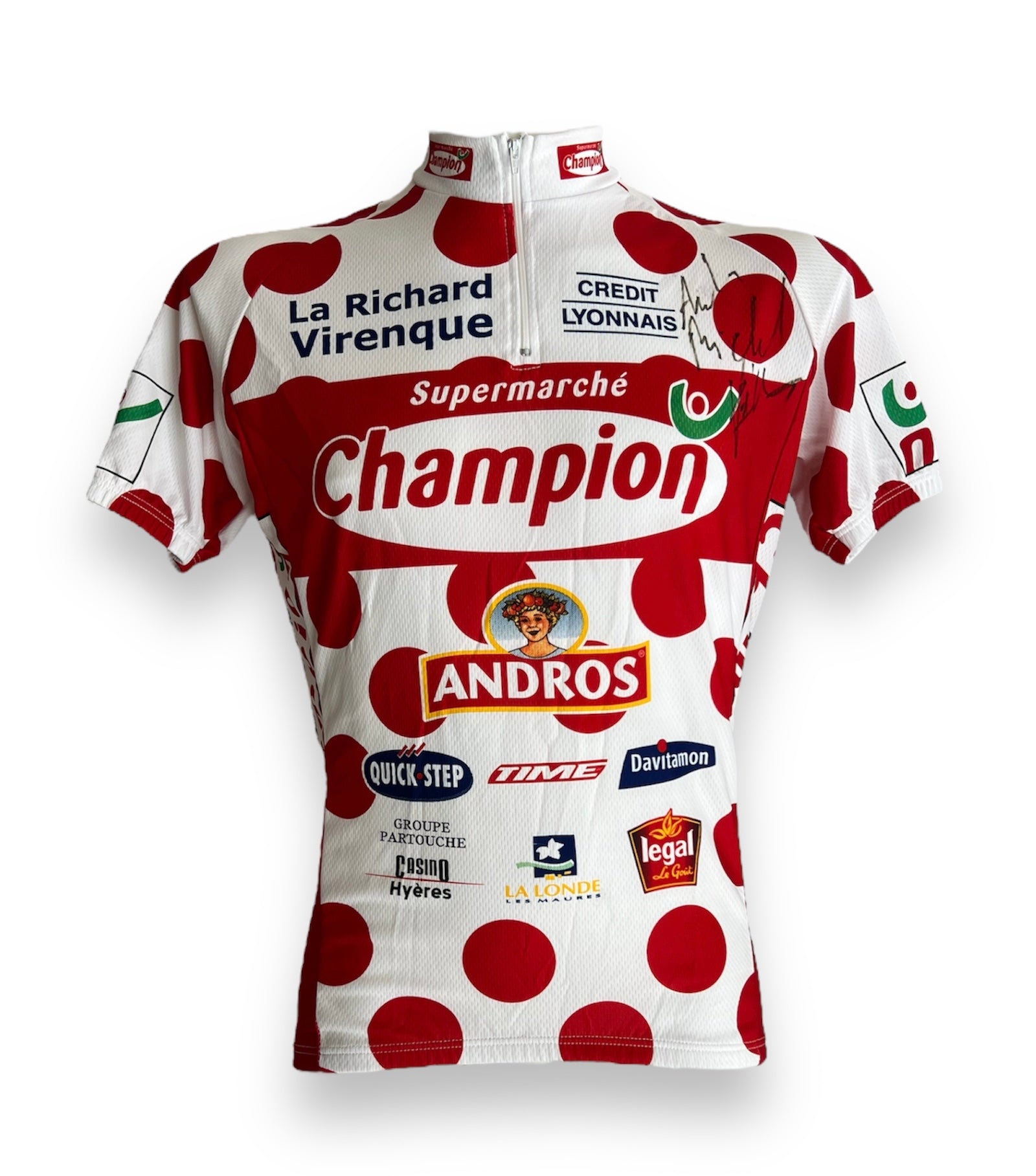 Maillot cycliste Richard Virenque avec d dicace taille M https