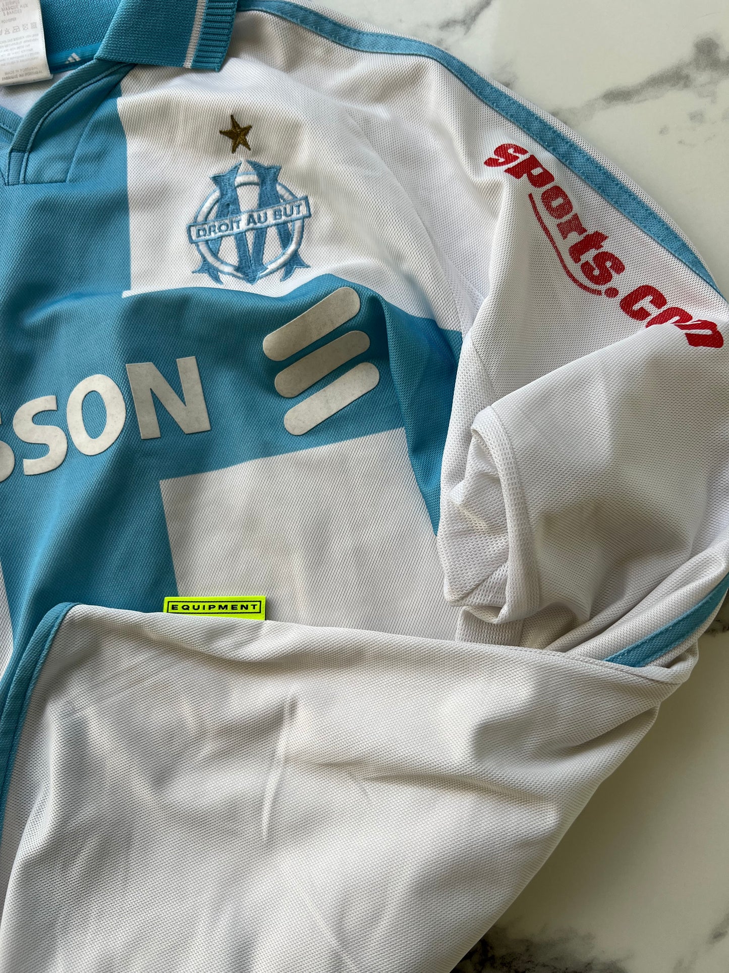 Mfs Olympique de Marseille #11 Pouget Adidas 00/01 taille XL