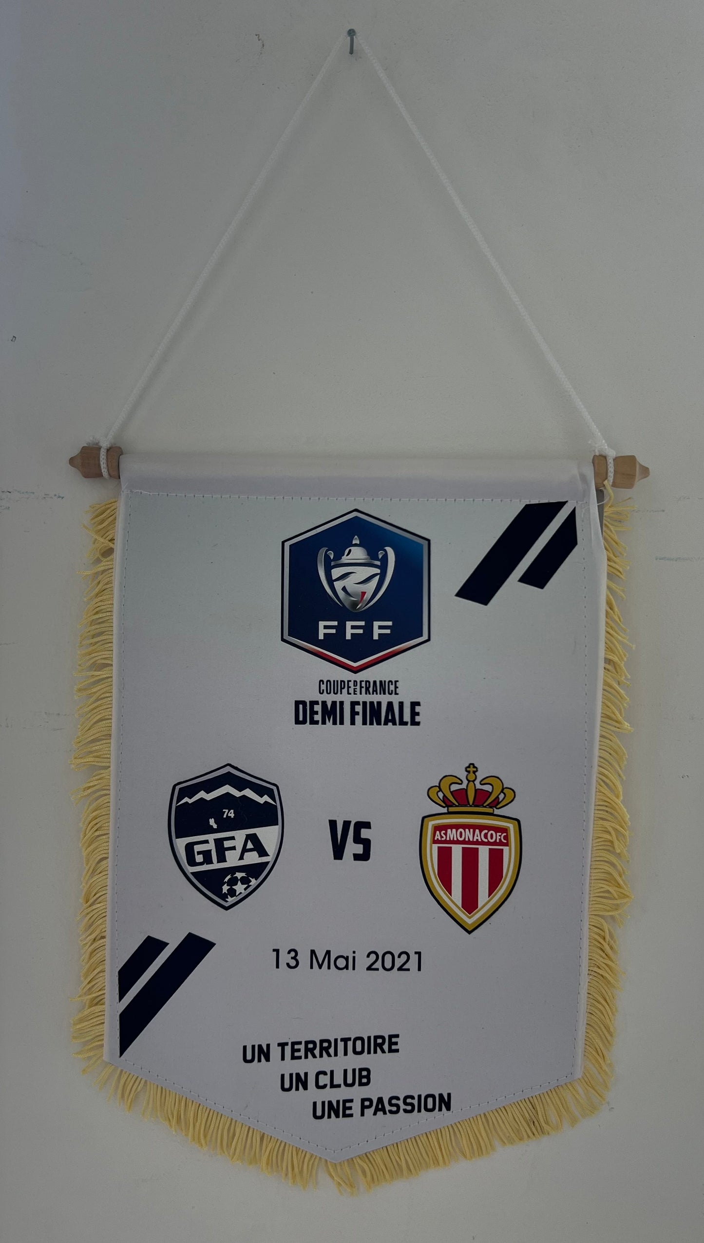 Fanion de match GFA Rumilly Vallières As Monaco Coupe de France 20/21