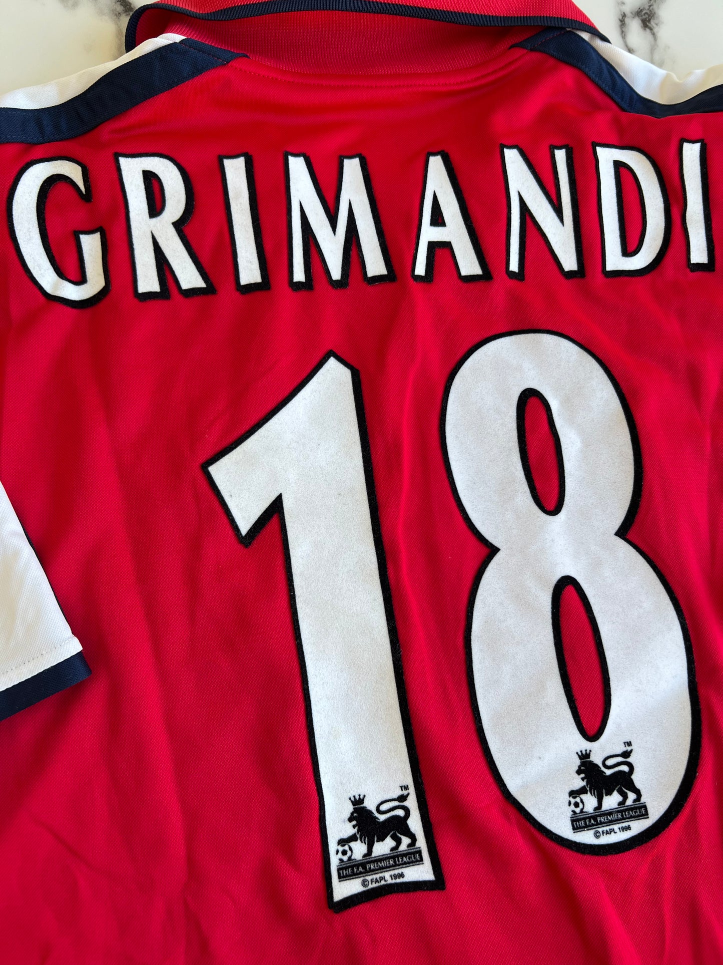 Arsenal Fc Gilles Grimandi #18 Nike 01/02 taille XL