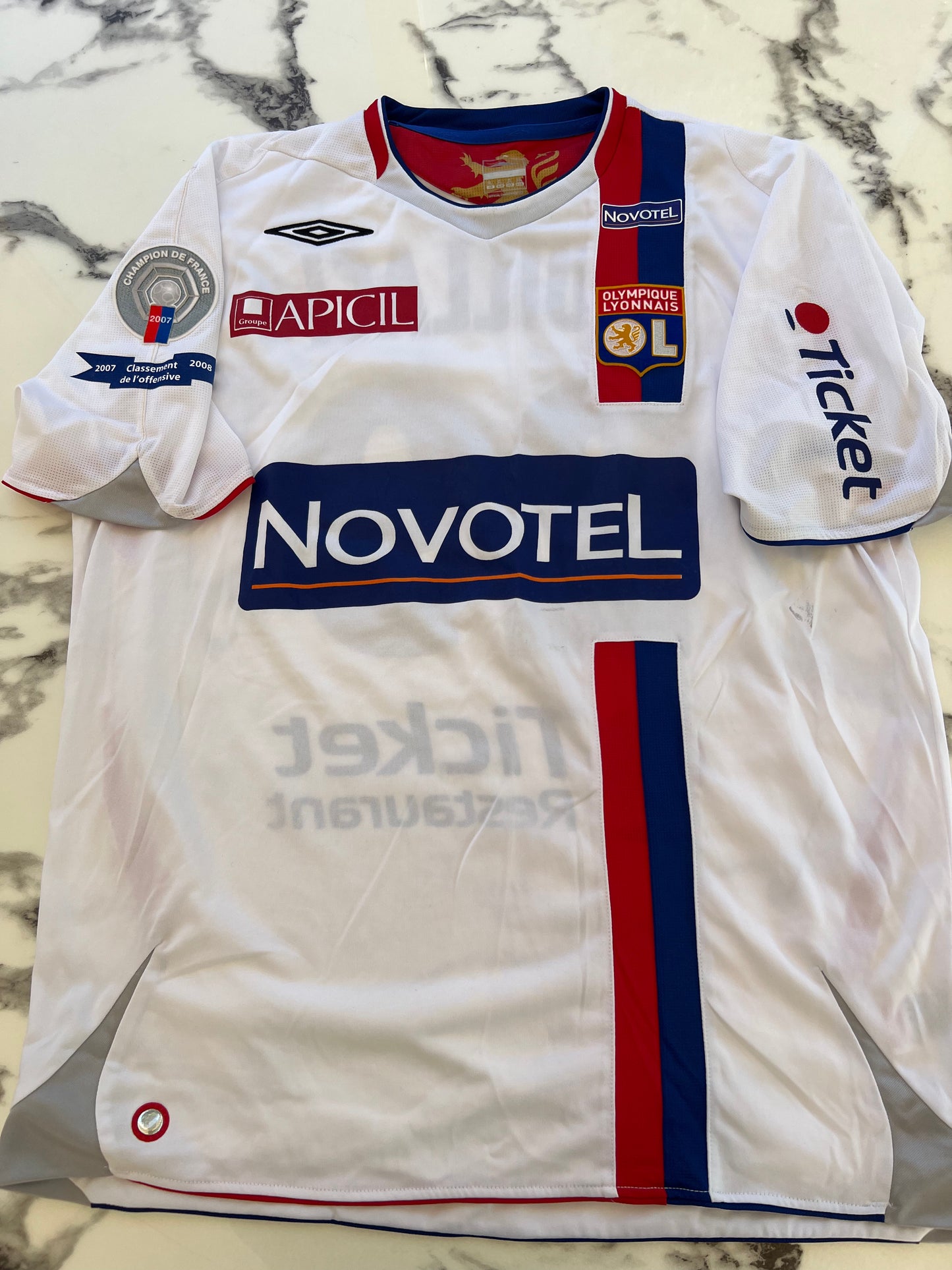 Olympique Lyonnais Sébastien Squillaci #29 Umbro 07/08 taille XL