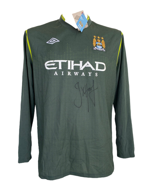 Manchester City Joe Hart dédicacé Umbro 11/12 taille XL